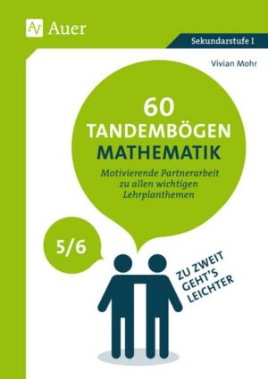 60 Tandembögen Mathematik in den Klassen 5 und 6