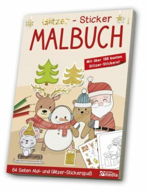 Glitzer-Sticker-Malbuch. Weihnachten