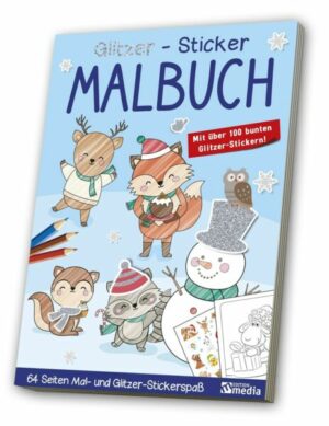 Glitzer-Sticker-Malbuch. Winter