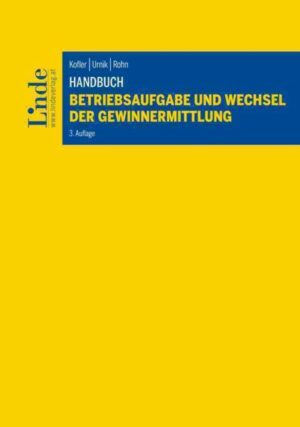 Handbuch Betriebsaufgabe und Wechsel der Gewinnermittlung