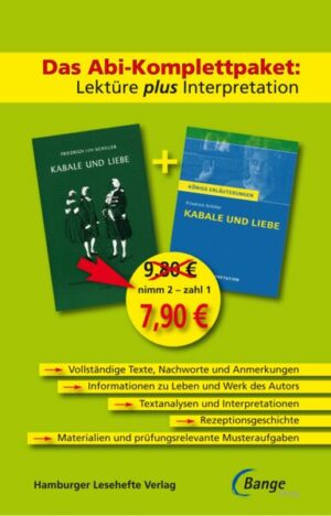 Kabale und Liebe - Das Abi-Komplettpaket: Lektüre plus Interpretation.