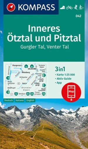 KOMPASS Wanderkarte 042 Inneres Ötztal und Pitztal