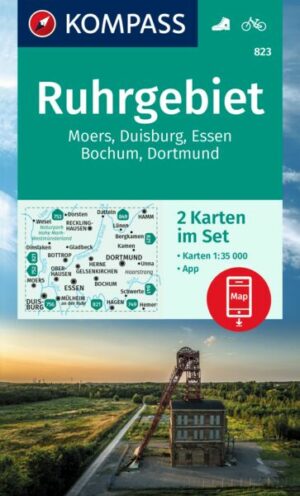 KOMPASS Wanderkarten-Set 823 Ruhrgebiet (2 Karten) 1:35.000