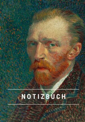 Notizbuch klein A5 Blanko - Notizheft 44 Seiten 90g/m² - Softcover Vincent van Gogh 'Selbstporträt 1887' -