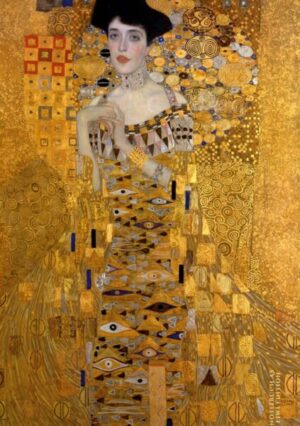 Notizbuch schön gestaltet mit Leseband - A5 Hardcover blanko - Gustav Klimt 'Adele Bloch-Bauer I' - 100 Seiten 90g/m² -