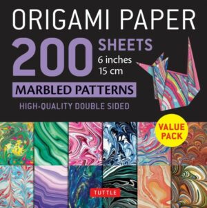 Origami Paper 200 Sheets Marbled Patterns 6' (15 CM): Tuttle Origami Paper: High-Quality Double Sided Origami Sheets Printed with 12 Different Pattern