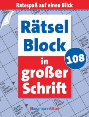 Rätselblock in großer Schrift 108