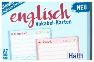 Vokabel-Karten Englisch 100 Stück A7