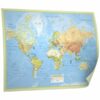 Welt Reiseweltkarte foliert und beleistet inkl. Magnetkugel